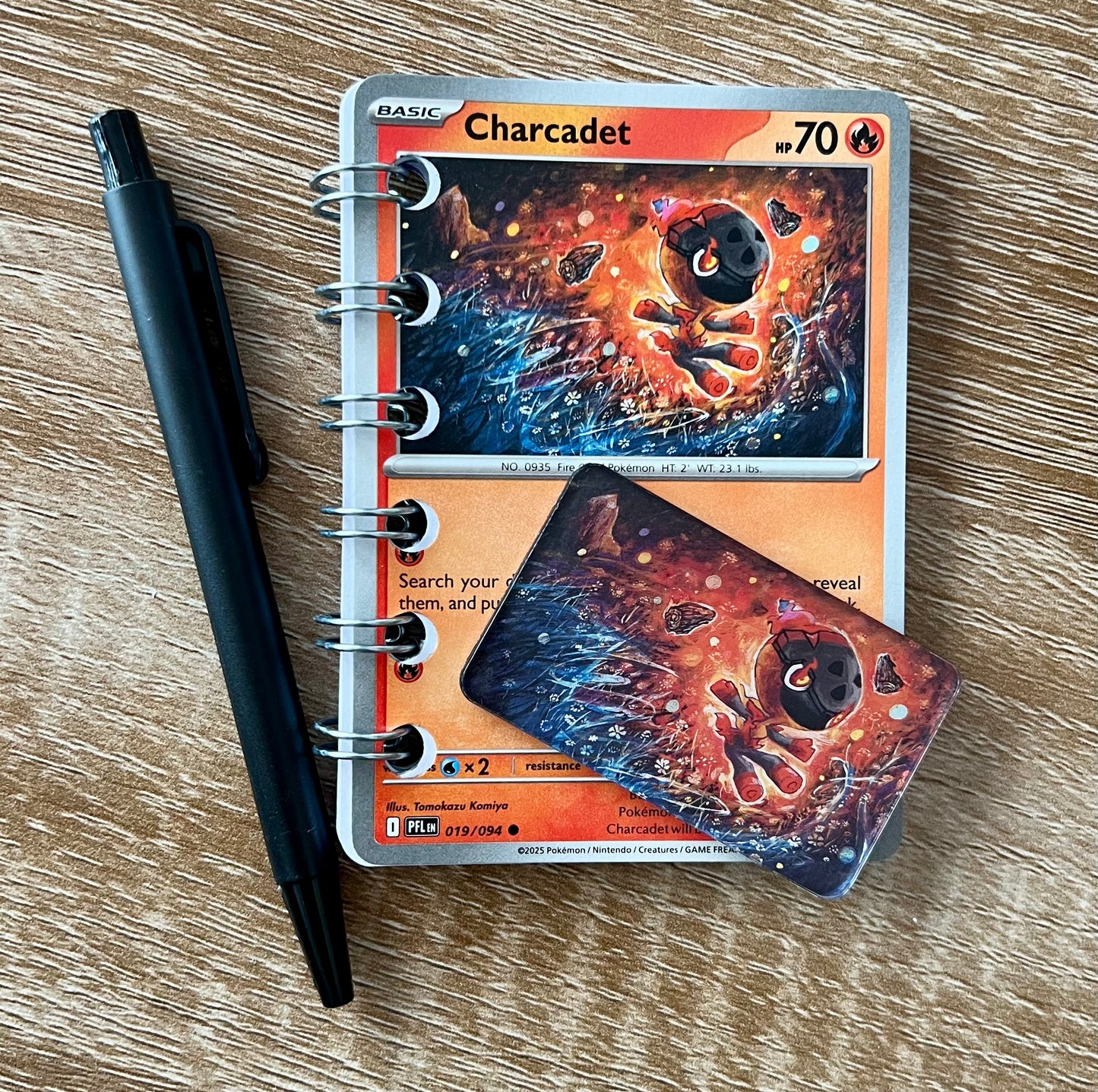 Bundle: Pokémon Trading Card Notebook & Magnet