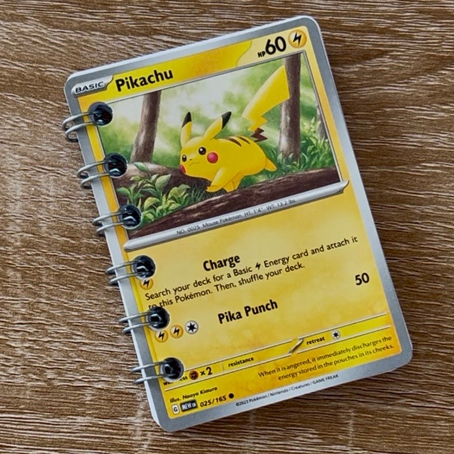 Pikachu Pokémon Trading Card Notebook
